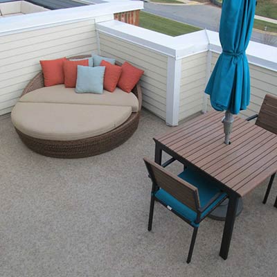 Duradek Heritage Sienna Vinyl Decking on Multi-residential Rooftop Deck