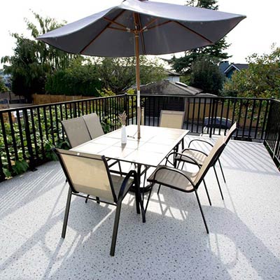 Duradek Supreme Chip Granite Vinyl Sundeck